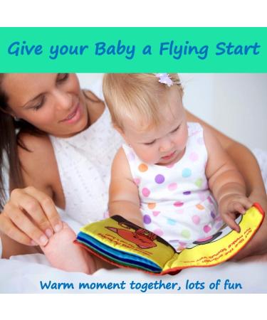 Stimulating Baby Books 0-12 Months | Crinkle Books for Babies | Soft Cloth Animals Book Set | Perfect Toys Gift for Infants | 2-Pack - Buy Online on GoSupps.com