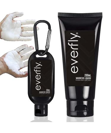 Everfly Liquid Chalk - 250ml - Liquid Magnesia - Liquid Cross Fit - Gripping Gel - Climbing Calisthenia Weightlow Tennis Padel Gym Poledance - Liquid for Hands - Dry Hands 200+50ml