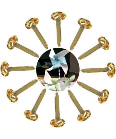 100 Pcs Brass Paper Fasteners  8x17mm Plated Mini Brads for Scrapbooking Crafts DIY Projects (Gold) - Buy Online on GoSupps.com