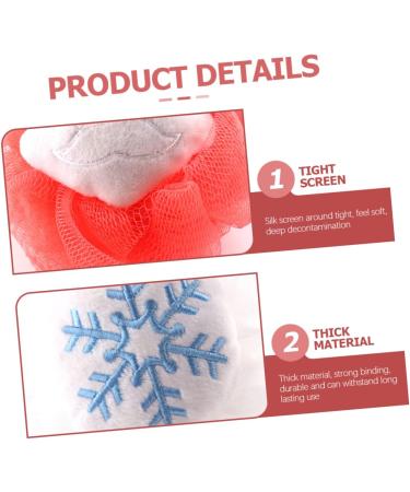 NOLITOY 4pcs Bath Ball Set - Exfoliating Santa Bath Sponge & Loofah for Christmas - Perfect Bathroom Accessory - International Shipping Available - Buy Online on GoSupps.com