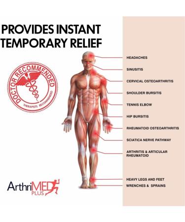 Body Relief Spray - Natural Instant Relief Therapy- Concentrated Potent Formula - for Back Arthritis Knees Shoulder Joint - (2)4oz(120ml) Free 1oz(30ml) Travel Spray Bottle - ArthriMed-Plus - Buy Online on GoSupps.com