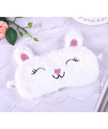 2 Pack Cute Animal Sleep Mask for Girls - Fox & Alpaca Cartoon Design - Soft Plush Blindfold Eye Cover for Women, Perfect for Travel, Nap, and Night Sleeping - Buy Online on GoSupps.com