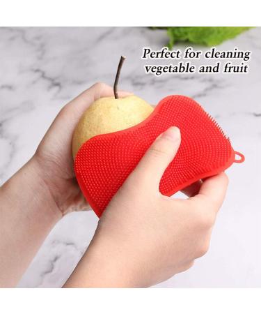 Silicone Sponge Dish Kitchen Washing Brush Scrubber (3 Pack) - Reusable Silicone Scrubber Kitchen Sponge for Dishes Heat Resistant and Without Bpa Double Sided Silicone Brush - 3 Colors - Buy Online on GoSupps.com