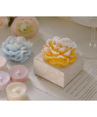 Jasmine Flower Shape Scented Candle - 50G Multicolour Soy Wax - Romantic Decorative Healing Candle for Valentine's Day Weddings & Birthdays - Perfect Gift for Meditation & Stress Relief (Yellow - Buy Online on GoSupps.com