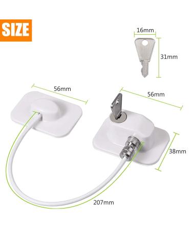 Child Safety Lock Set for Window & Fridge Cabinet Doors - 2 Pack Adhesive Fuse Locks - Buy Online on GoSupps.com