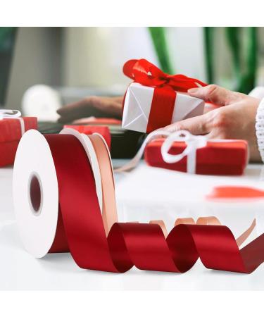 Double Faced Solid Color Ivory Satin Ribbon 1" X 50 Yards Continuous High Density Polyester Ribbon for Gifts Wrapping Wedding Party Crafts Hair Bows Flowers Home DIY Decor Ivory 1" X 50 Yards - Buy Online on GoSupps.com