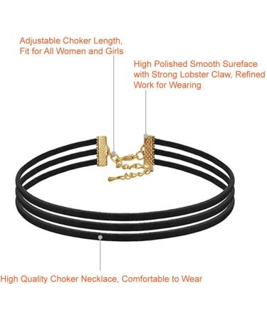 PAXCOO 50Pcs Black Choker Necklaces Set for Teen Girls and Women - Trendy and Stylish Collection - Buy Online on GoSupps.com