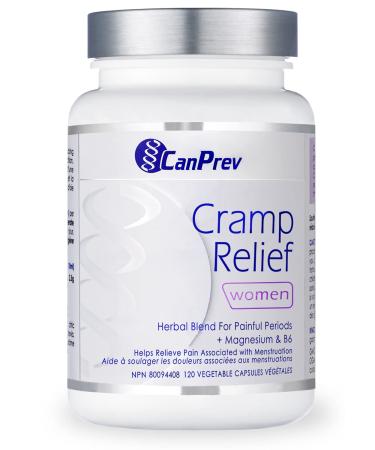 CanPrev Cramp Relief | 120 v-caps | Relieves Muscle Spasms & Pain Associated With Menstruation | Relieves Nervousness And Tension Associated With Painful Periods