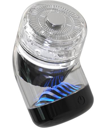 Men Electric Shavers Portable | Rechargeable Wet & Dry Beard Trimmer - Professional Transparent Barber Clippers for Men Waterproof Black Elbow - Buy Online on GoSupps.com