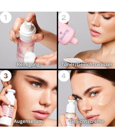 Rosense Rose Water Spray with Hyaluronic Acid - 100% Natural Vegan Facial Moisturizer & Cleanser (200ml) - Buy Online on GoSupps.com
