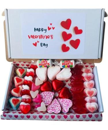 Love Heart Sweets-Wedding Pick n Mix Sweets-Valentines Candy Gifts Red Pink & White Sweets-225g - Buy Online on GoSupps.com