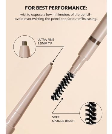 SHEGLAM Insta-Fill Eyebrow Pencil - Long Lasting Sweatproof Gray Brow Makeup for Perfect Shape - Buy Online on GoSupps.com