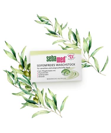 Sebamed Soap-Free Washing Piece Olive - Extra Mild & Nourishing Cleanser 150g (1 Pack) | International Shipping Available - Buy Online on GoSupps.com