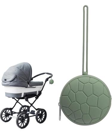 Appoo Baby Pacifier Holder Silicone | Silquet Toddler Clip with Zipper Lanyard - Green Travel Stroller & Diaper Bag Accessory - Buy Online on GoSupps.com