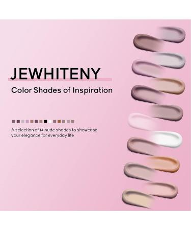 JEWHITENY Poly Extension Gel Nail Kit - 14 PCS with Mini Lamp & Slip Solution, Beginner Nail Art Design Set - Buy Online on GoSupps.com
