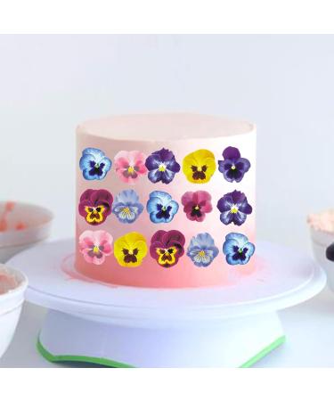 60 Edible Flower Pansies for Cake Decoration | Catelves | Perfect for Weddings & Celebrations - Buy Online on GoSupps.com