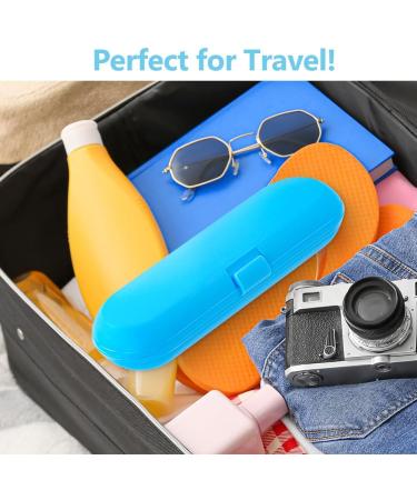 Travel Protective Cover for Electric Toothbrush & Replacement Heads | Uraqt Reis-Etui Bag Compatible with Oral B & Philips - 3 Smooth Blue Pieces - Buy Online on GoSupps.com