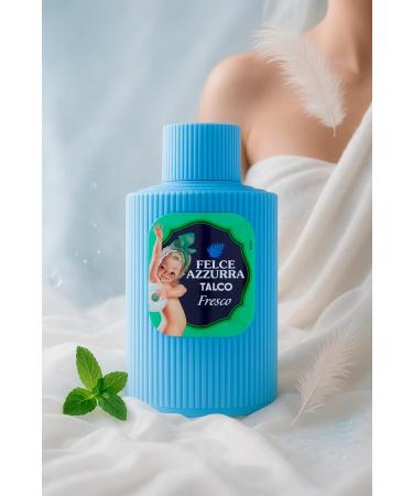 Straw Felce Azzurra Talc Fresco scented talc 200 g refreshing body powder for soft skin adult baby talc after shower care Made in Italy