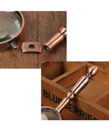 Magnifying Glasses Vision aids Reading Magnifying Glass Hand Held Bronze Metal Retro Reading Newspaper HD Optical Glass Old Man Reading Magnifying Glass Lupe Stationery Office Supplies 1PCS Better - Buy Online on GoSupps.com
