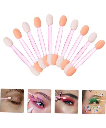 NOLITOY 100pcs Eye Shadow Stick Silicone Basting Brush Dual-ended Girl Pink Rubber Cotton Woman Lip Brush 7.5x0.5cm Pink - Buy Online on GoSupps.com