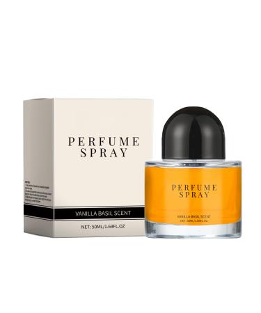 Elegant Vanilla Basil Eau De Toilette Spray - 50 Ml / 1.69 Oz Unique Vanilla Basil Fragrance with Long Lasting Scent Let You Immerse Yourself in The Charming Fragrance All Day Long (1pc)