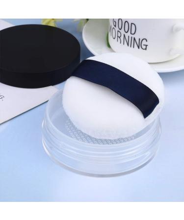 Lurrose Empty Refillable Cosmetic Powder Container Jar 20G Makeup Loose Powder Storage with Transparent Lid & Puff for International Shipping - Buy Online on GoSupps.com