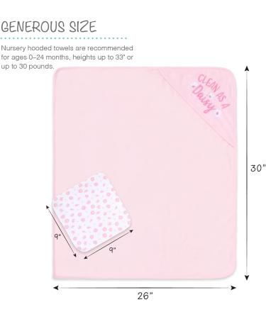 The Peanutshell Baby Girls Hooded Bath Towel and Wash Cloth Set - 23 Piece Pink Floral & Cheetah Print Gift Set - Buy Online on GoSupps.com
