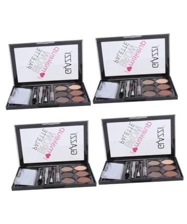 Beavorty 4 Sets Eyebrow Powder Set Lady Cosmetic Makeup Accessory Eyebrow Pencil Eyebrow Stickers