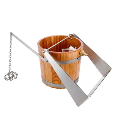 eliga wooden splash bucket with handle