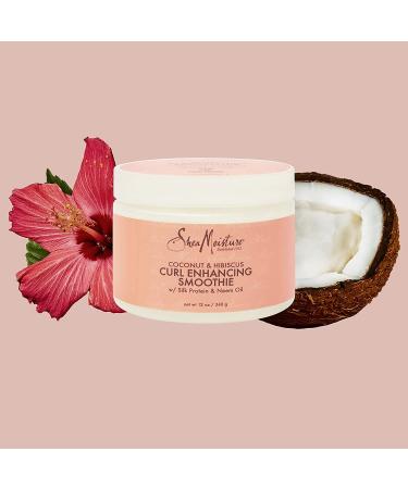 Shea Moisture Coconut & Hibiscus Curl Enhancing Smoothie 12 oz - Best Curl Cream for Defined & Moisturized Curls | International Shipping Available - Buy Online on GoSupps.com