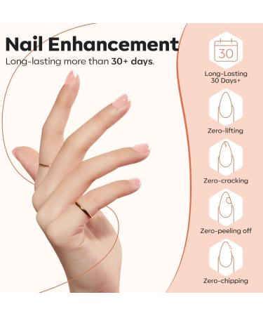 Modelones 8-in-1 Nude Pink Builder Nail Gel - Apricot Pink Hard Gel Strengthener & Extension Gel - Buy Online on GoSupps.com