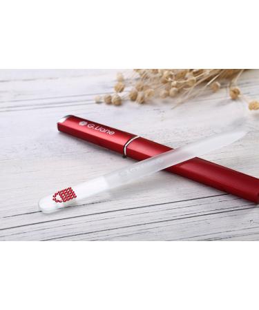 Crystal Nail File with Genuine Qualified Crystals G.Liane Professional Nail File in Case Manicure Pedicure Kit for Natural Nails Acrylic Nails Gels Nails Manicure Tools (Red Handbag) - Buy Online on GoSupps.com
