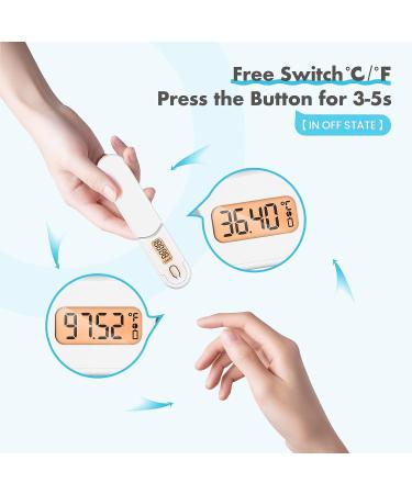 Femometer Basal Body Thermometer for Ovulation & Fertility Tracking | Soft Backlight, Memory Recall, FM-VC-301 (White) - Buy Online on GoSupps.com