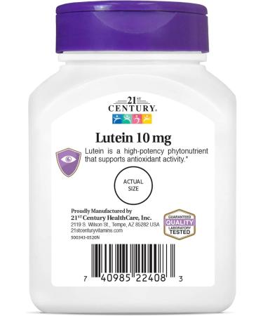 21st Century Lutein 10 mg - 60 Tablets Pack of 3 - Buy Online on GoSupps.com