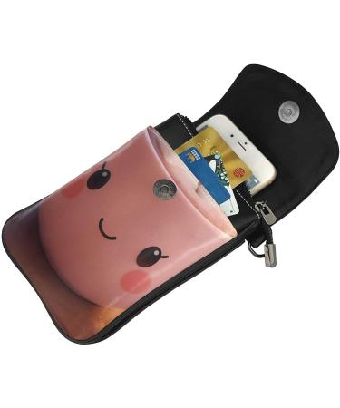 women Small Cell Phone Purse Cute Marshmallow Hot Chocolate pattern Soft durable and waterproof PU leather Convenient for daily use and travel Black One Size - Buy Online on GoSupps.com