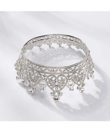 Makone Crystal Queen Crown for Women - Wedding, Prom, Bridal Party, Halloween Costume - Buy Online on GoSupps.com