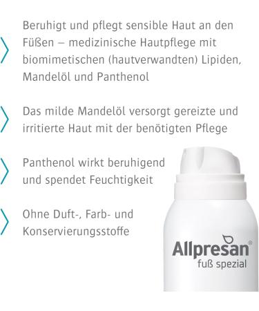  Allpresan Allpresan #1 Foaming Cream for Sensitive Feet Daily Cream for Sensitive Feet 125 ml (Pack of 3) - Buy Online on GoSupps.com