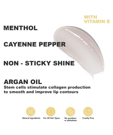 Buy Simon & Tom Lip Gloss Plumper Balm - Vegan Organic Argan Oil Menthol & Cayenne | Refreshing Moisture 4ml - Buy Online on GoSupps.com