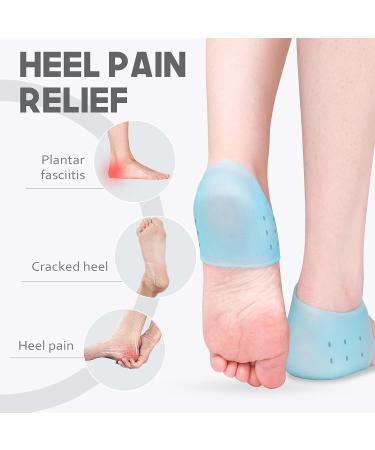 Silicone Gel Heel Protectors - 2PCS Heel Cups for Pain Relief | Plantar Fasciitis & Achilles Tendonitis Support for Women and Men - Buy Online on GoSupps.com