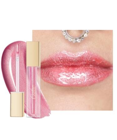 Oulac Pink Lip Plumper Gloss with Mirror Finish Moisturizing & Reduce Fine Lines Lip Oil Refuse Chapped Lips Non Sticky Lip Gloss for Girls Women  4.5ml/0.15fl.oz Pink Glam(C06) Pink Glam(C06)Cool Pink with Silvery Spark...