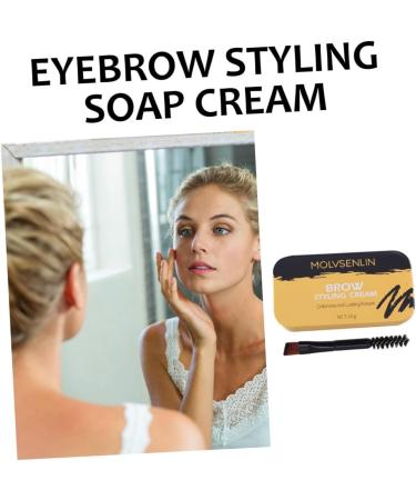 WOONEKY 2 Pcs Eyebrow Styling Cream Wax and Eyebrow Wax Stick Eyebrow Shaper Kit Eyebrow Soap Clear Brow Wax - Buy Online on GoSupps.com