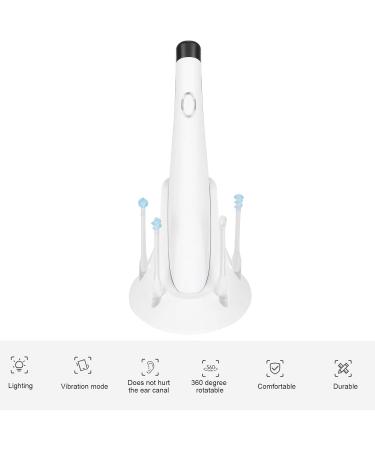 Ear Wax Clean Electric Ear Spoon Ear Wax Pick Set with Light Earwax Cleaner Remover Tool with Spare Head for Kid - Buy Online on GoSupps.com