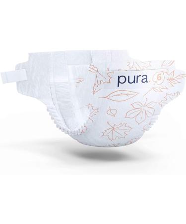 Buy Pura Eco-Diapers Size 6 (XL 15+ kg) 21 Organic Cotton Diapers EU Ecolabel Certified Hypoallergenic & Odorless for Sensitive Skin 12-Hour Protection - Buy Online on GoSupps.com