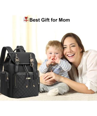 Diaper Bag Backpack TERZINI BEAR Diaper Bags for Baby Boy Girl with USB Charging Port Changing mat Stroller Hooks (Black) - Buy Online on GoSupps.com