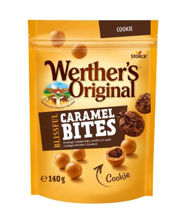 Werther's Original Blissful Caramel Cookie 3 x 140g Cookie Balls Coated with Caramel Cream