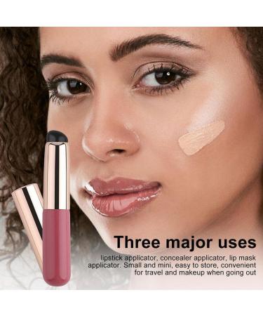 Buy Silicone Lip Brush with Cover - Silicone Lipstick & Concealer Brush - Rose Color - 1 Piece | Best Quality Makeup Brush for Flawless Application - Buy Online on GoSupps.com