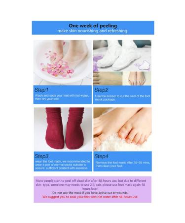 Onkessy Foot Peel Mask - Exfoliating Dead Skin Feet Repair Treatment - For Men and Women - Pedicure Spa - 1 Pair - Buy Online on GoSupps.com