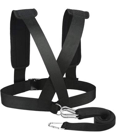 Weight Bearing Shoulder Strap & Resistance Bands | Adjustable Padded Fitness Harness for Effective Workout & Tire Pulling - Buy Online on GoSupps.com