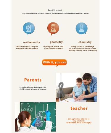 Felix Klein Bottle A Bottle That Looks like It 's Not Full of Water Creative Glass Bottle Clear Water Bottles Amazing Bottle for Home Decor Science Enthusiasts (Transparent 16cmx9cmx12cm) 16cmx9cmx12cm Transparent - Buy Online on GoSupps.com