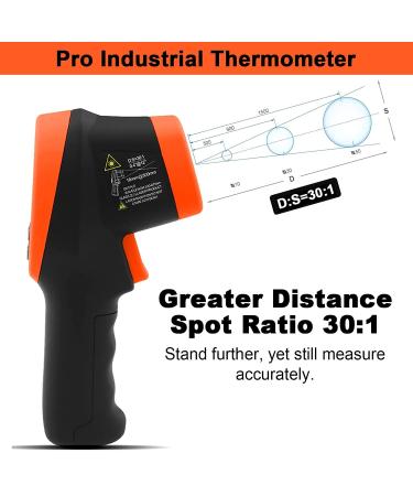 Buy Kethvoz Industrial Infrared Thermometer - Measure High Temperatures -58 to 2732 | Double Laser Touchless Temp Gun - Buy Online on GoSupps.com